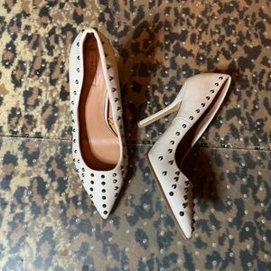Zara Cream Studded Heels